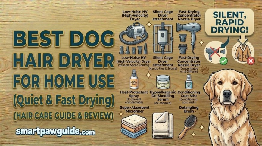 Best Dog Hair Dryer for Home Use (Quiet & Fast Drying)
